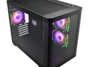 FSP S380 ARGB M-ATX Mid Tower Gaming Chassis - Black