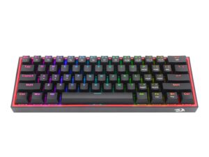 Redragon K617 FIZZ 60% Wired RGB Gaming Keyboard - Black