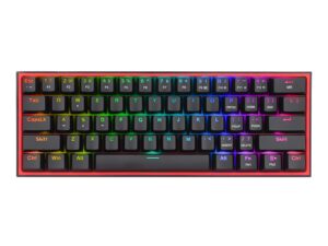 Redragon K616 FIZZ Pro 61-Key RGB Mechanical Gaming Keyboard – Black (60%, RGB, Wireless/Wired, Hot-Swappable)