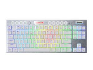 REDRAGON HORUS 87KEY RGB LED SUPER-SLIM ALU FRAME - White