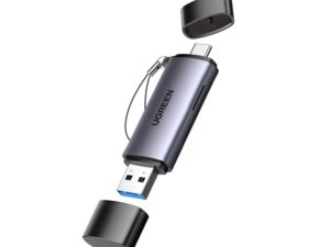 UGREEN CM185-50706 2-in-1 OTG Card Reader | Type-C | USB-A - Silver