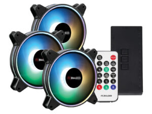 PCBuilder Tempest Chill Fan Kit 3x120MM Dual Glow ARGB Fan + Controller + RF Remote
