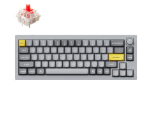 Keychron Q2 65% Red G Pro Switches Aluminium RGB Wired Keyboard - Grey