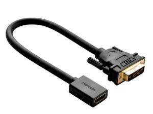 UGreen DVI to HDMI Cable Adapter 15cm | Male to Female | 1080p Full HD – Black