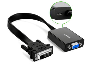 UGreen DVI-D 24+1 to VGA Active Video Adapter (Male to Female) – Black