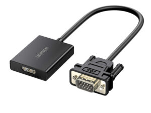 UGreen VGA to HDMI Converter | Male to Female | 1080P Full HD – Black