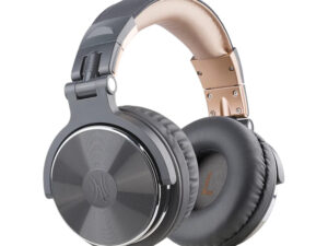 Oneodio Pro 10 Professional Wired Over Ear DJ and Studio Monitoring Headphones - Grey/Gold