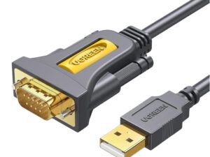 UGREEN USB 2.0 to RS-232 Serial Adapter Cable (USB-A Male to DB9 Male)-Black