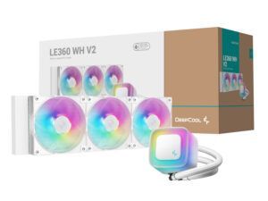 DeepCool LE360 V2 ARGB 360mm AIO Liquid Cooler - White