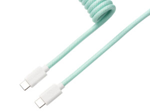 Keychron Coiled Aviator Cable - Mint/Straight