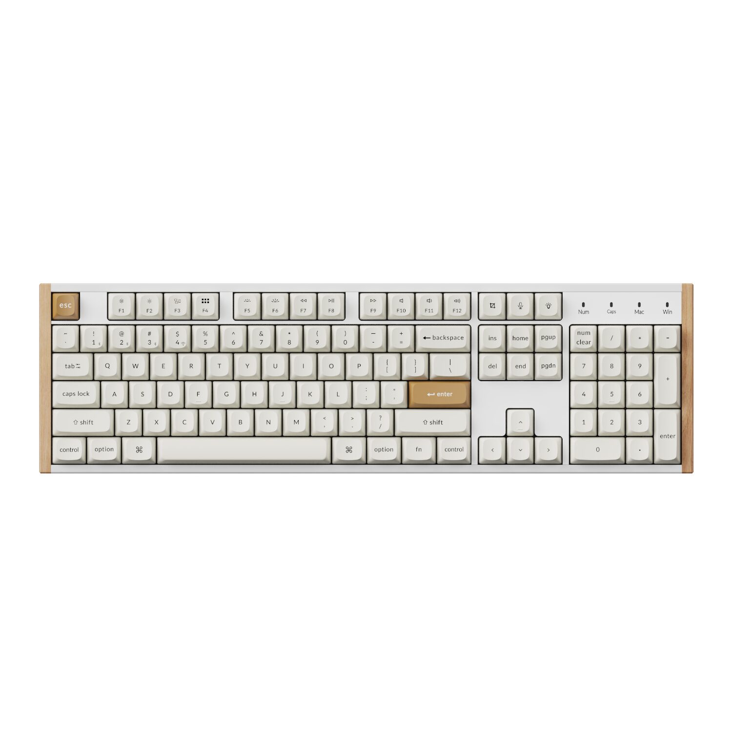 Keychron K10 HE Special Edition Full-size Hot-Swap Gateron Dbl-Rail Nebula Switch RGB Wireless Keyboard - White (Wood + Al) - Image 2