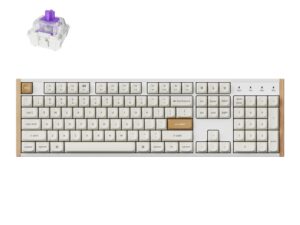 Keychron K10 HE Special Edition Full-size Hot-Swap Gateron Dbl-Rail Nebula Switch RGB Wireless Keyboard - White (Wood + Al)