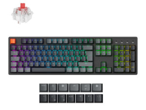 Keychron K10 QMK Full-size RGB Wireless Custom Mechanical Keyboard V.2 (Super RED Switch) – Black