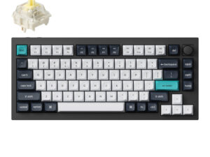 Keychron Q1 Max QMK/VIA RGB Wireless Custom Mechanical Keyboard (Gateron BANANA Switches) - Black