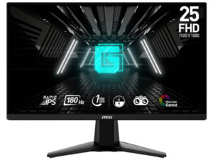 MSI G255F 25" Gaming Monitor 1920x1080 (FHD) Rapid IPS 1ms 180Hz Adaptive Sync HDMI Displayport Black