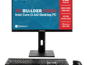PCBuilder FUSION 24" Intel Core i3-12100 8GB DDR5 512GB Windows 11 AiO Desktop PC