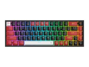 REDRAGON Castor Pro 68Key Wireless Red|Black|White KeyCap Bluetooth RGB Red Switch - Black|Red