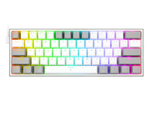 Redragon K617 FIZZ 60% Wired RGB Gaming Keyboard - White/Grey