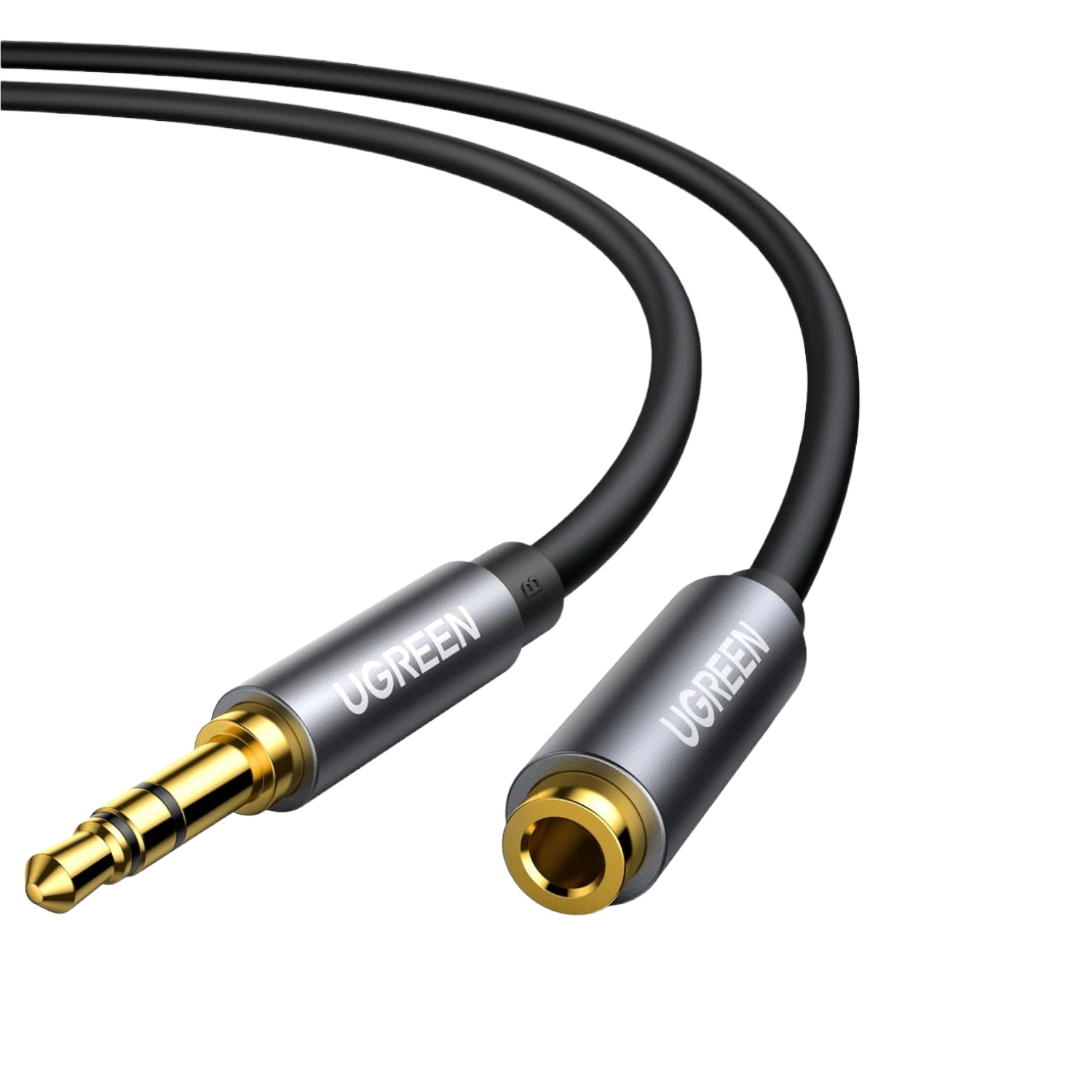 UGREEN AV118 3.5mm AUX Extension Cable 3m – Male to Female –(Black) - Image 2
