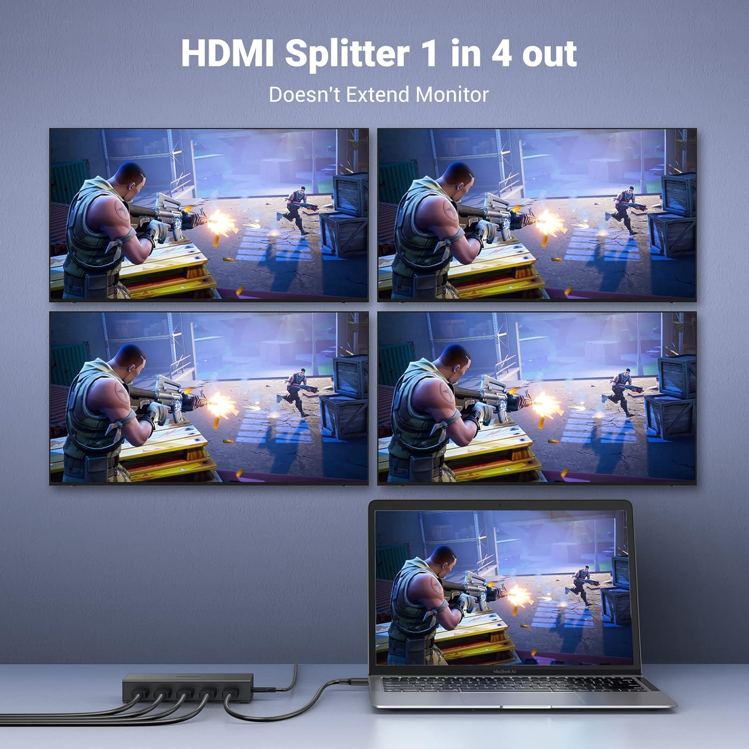 UGREEN HDMI 1×4 Video Splitter 4K – Black - Image 3