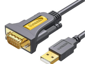 UGREEN USB 2.0 to RS-232 Serial Adapter Cable (USB-A Male to DB9 Male)-Black