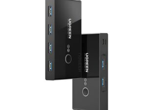UGREEN USB 3.0 4-Port Switch Box, with 1.5m USB Cables