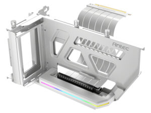Antec SHIFT ARGB Vertical GPU Bracket with PCIe 4.0 Riser Cable – White