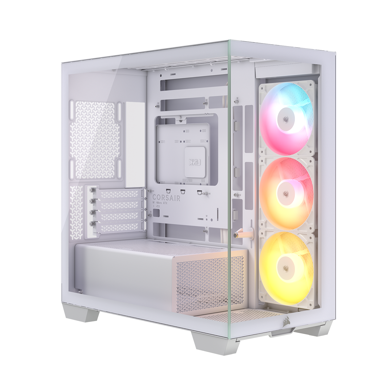 Corsair 2800X RS-R ARGB Micro-ATX PC Case – White - Image 2