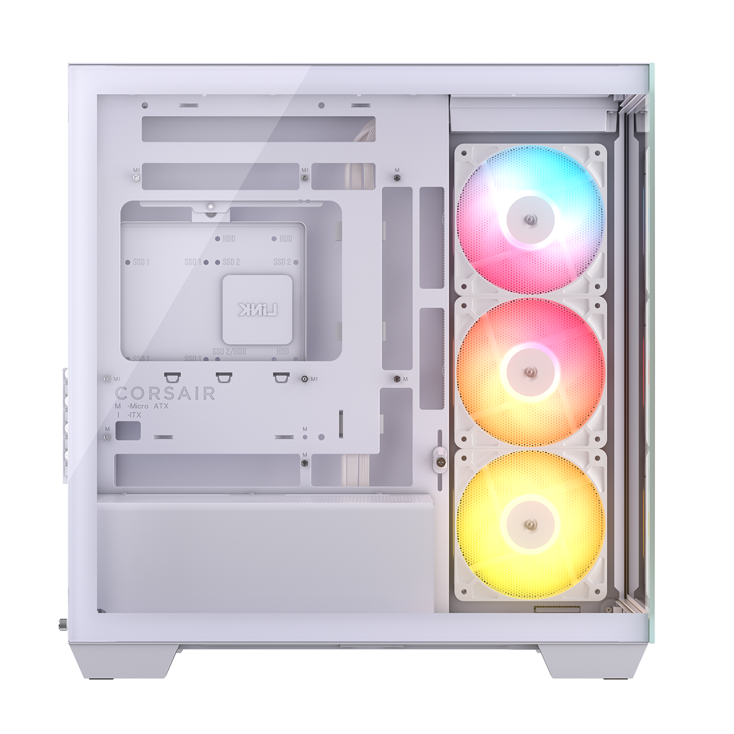 Corsair 2800X RS-R ARGB Micro-ATX PC Case – White - Image 4