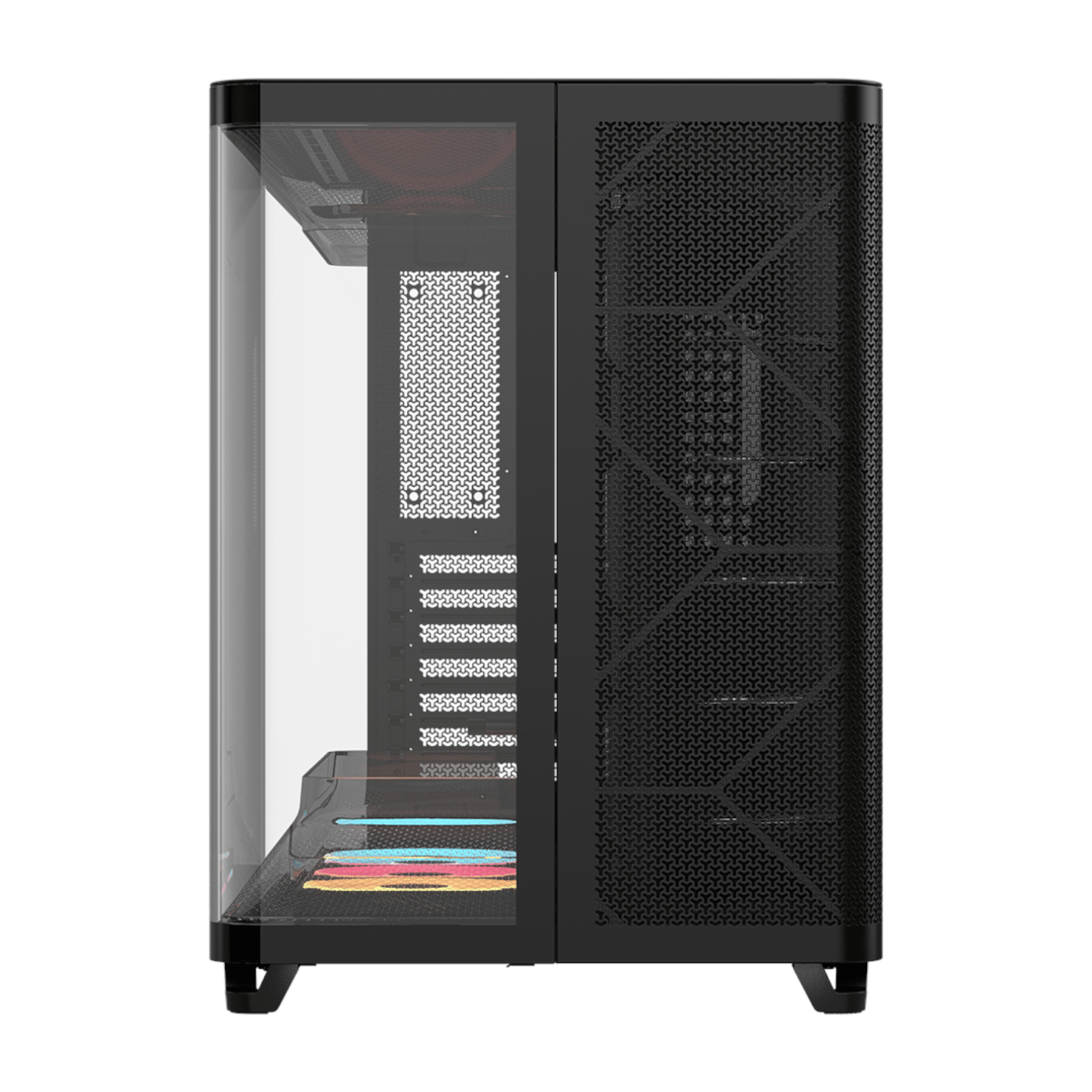 Corsair AIR 5400 LX-R RGB iCUE LINK Triple Chamber Mid-Tower PC Case - Black - Image 3