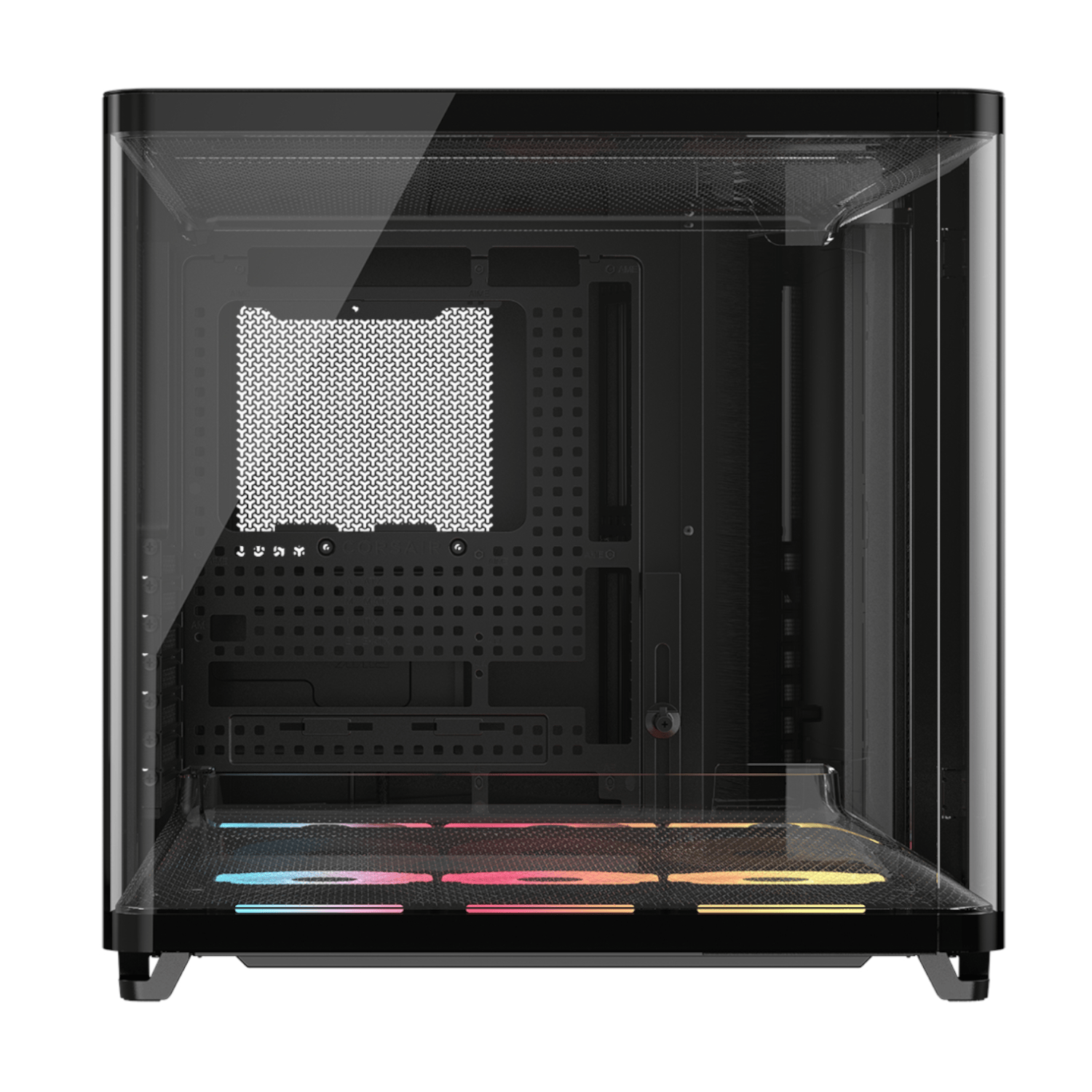 Corsair AIR 5400 LX-R RGB iCUE LINK Triple Chamber Mid-Tower PC Case - Black - Image 4