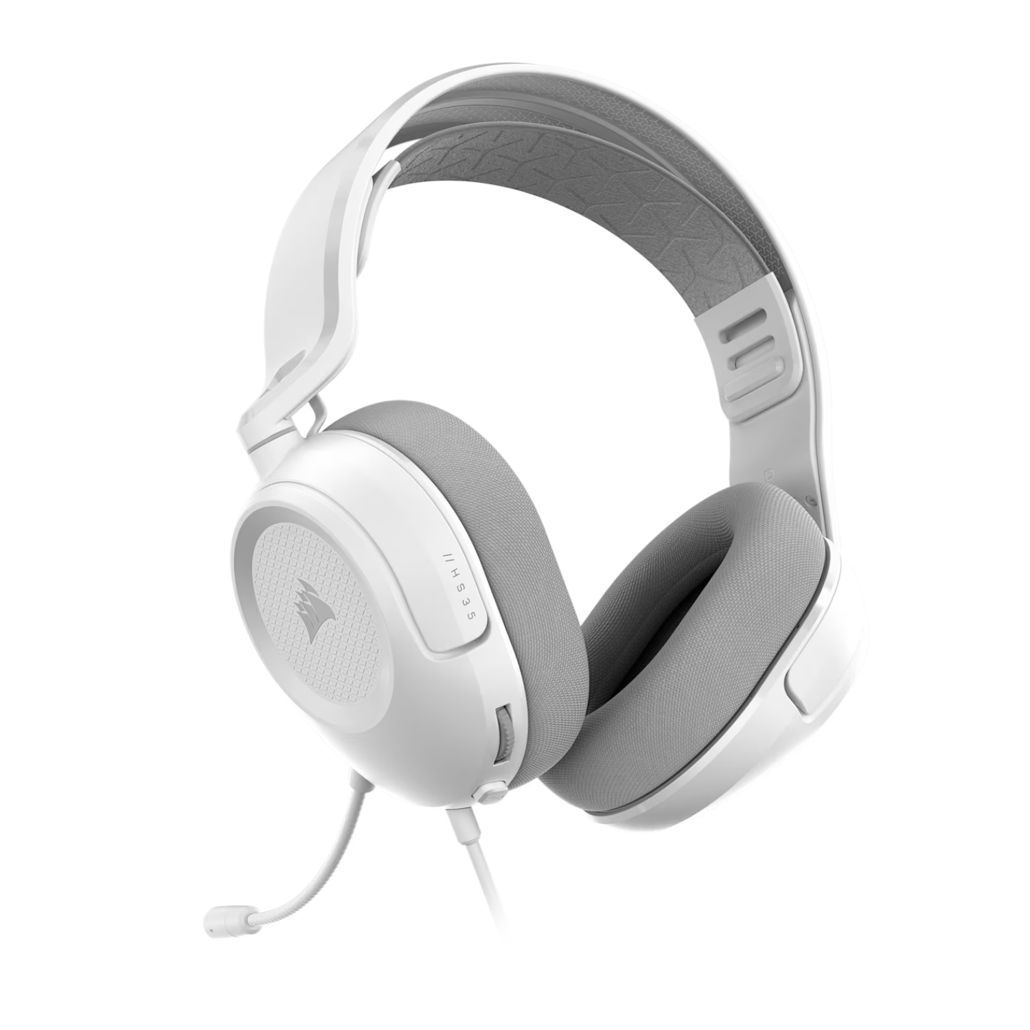 Corsair HS35 v3 Wired Gaming Headset - White - Image 3