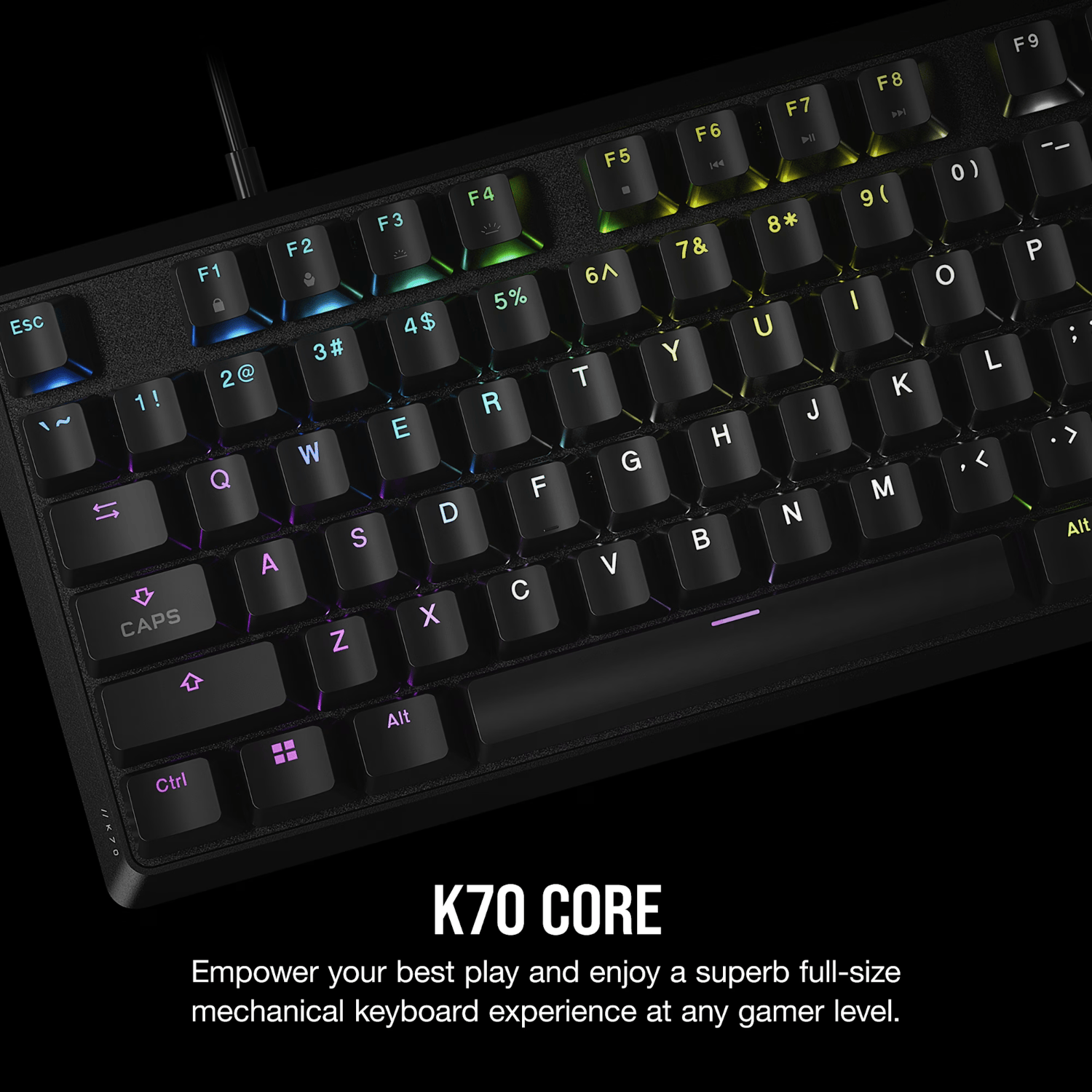 Corsair K70 CORE RGB Mechanical Gaming Keyboard - Black - Image 3