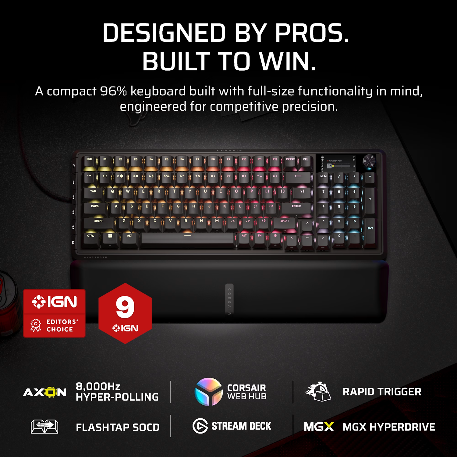 Corsair VANGUARD PRO 96 Hall Effect Gaming Keyboard - Image 3