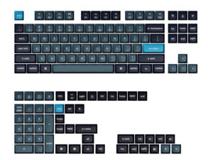 Keychron Double Shot KSA PBT Keycap Set - Dark Grey/Grey/Blue