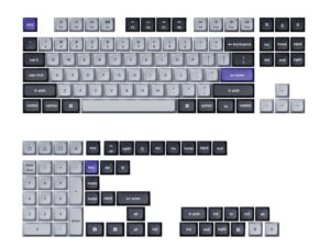 Keychron Double Shot KSA PBT Keycap Set - Dark Grey/White Smoke