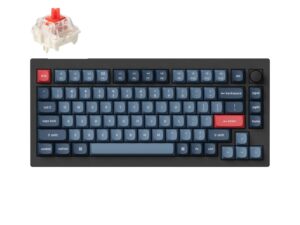 Keychron V1 Max QMK/VIA Wireless Custom Mechanical Keyboard | RED Switches - Black