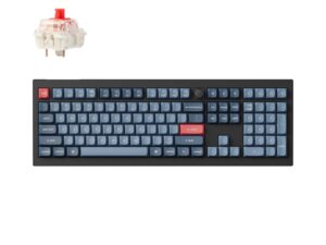 Keychron V6 Max QMK/VIA RED Wireless Custom Mechanical Keyboard | RED Switch - Black