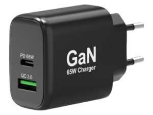 Port Connect 65W GaN Type-C and USB-A Fast Charger