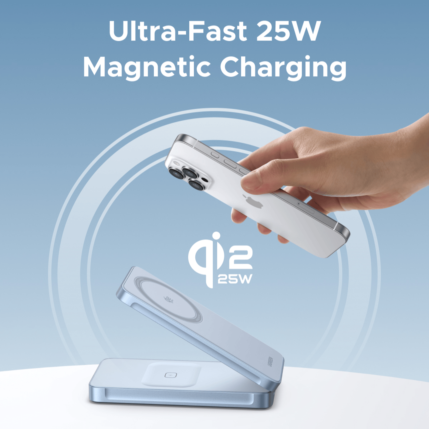 UGreen 25W 2-in-1 Magnetic Wireless Charger - Image 3